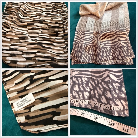 Adrienne Vittadini Accessories - Adrienne Vittadini + Animal Print Scarves Bundle Women Zebra‎ Leopard Abstract